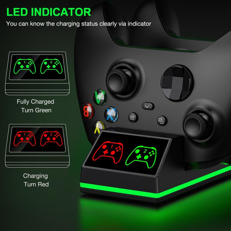 Controller Charging Station with 2 X 4320Mwh Rechargeable Battery Packs for Xbox Series